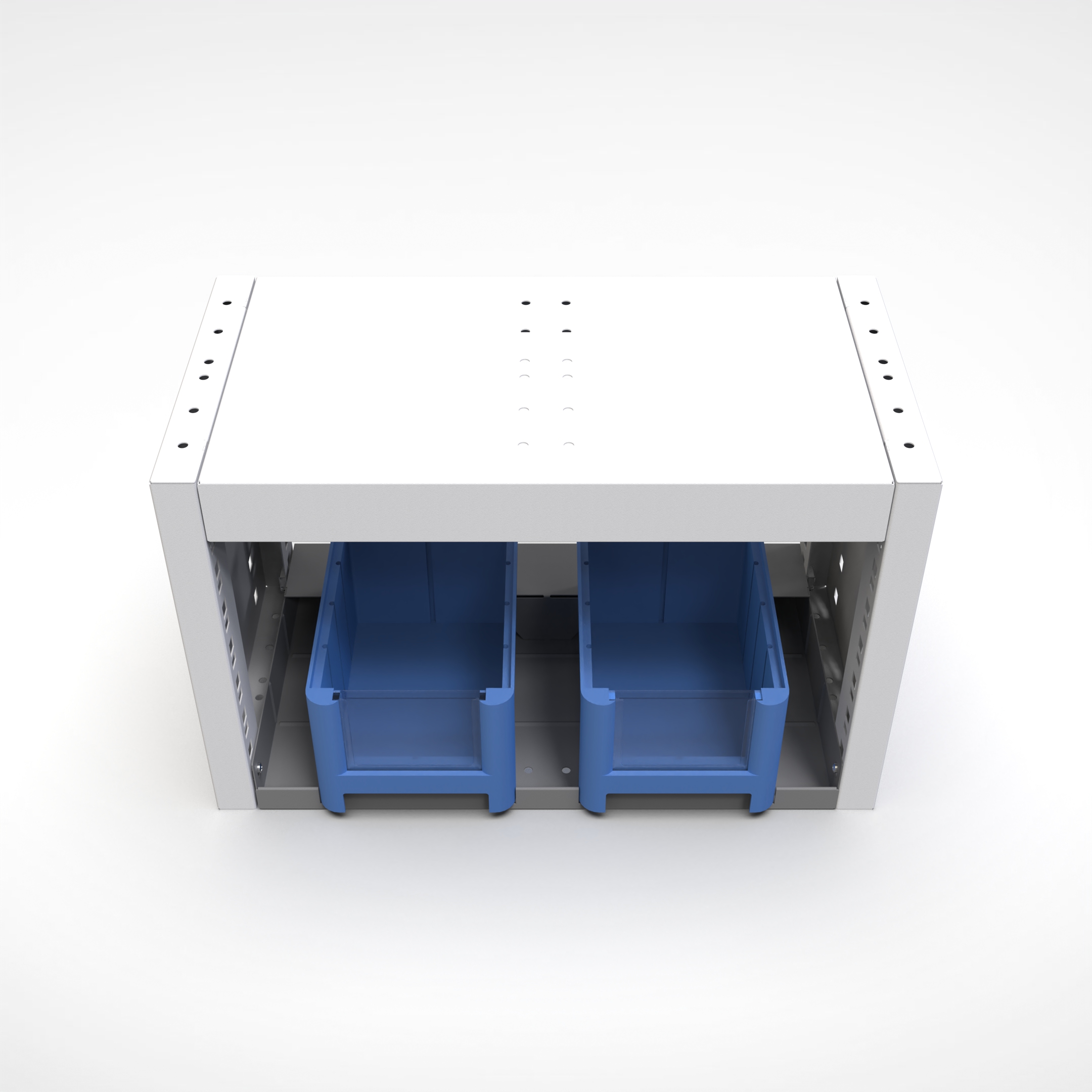 DenWorks shelf module with small parts boxes L 750 P 250 H 300 | DenWorker