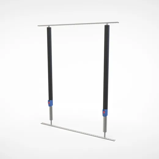Barre d'arrimage télescopiques L 1000 P 80 H 1250-1750