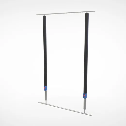 Barre d'arrimage télescopiques L 1000 P 80 H 1550-2050