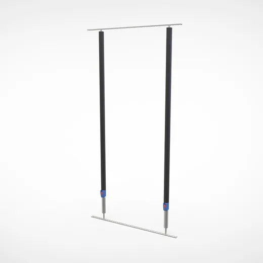 Barre d'arrimage télescopiques L 1000 P 80 H 2000-2500