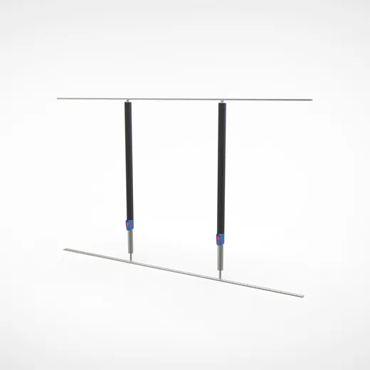 Barre d'arrimage télescopiques L 2000 P 80 H 1250-1750