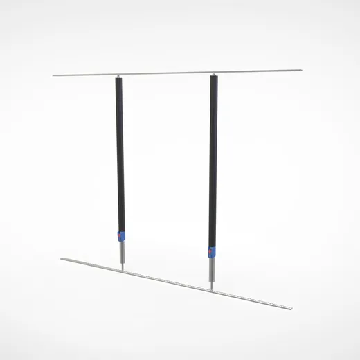 Barre d'arrimage télescopiques L 2000 P 80 H 1550-2050
