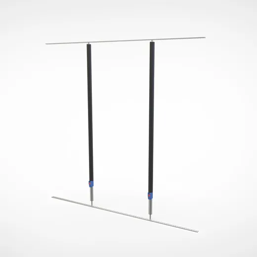 Barre d'arrimage télescopiques L 2000 P 80 H 2000-2500